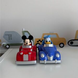 Disney Mickey and Donald Racing Cars - Red and Blue